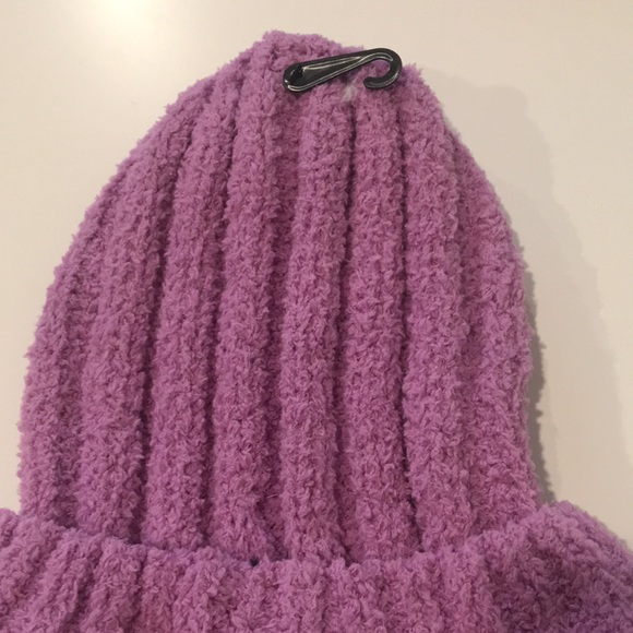 ONLY Women’s “Cindy Life” Lilac Heavy Knit Beenie Hat Tuque Size OS - Picture 8 of 8